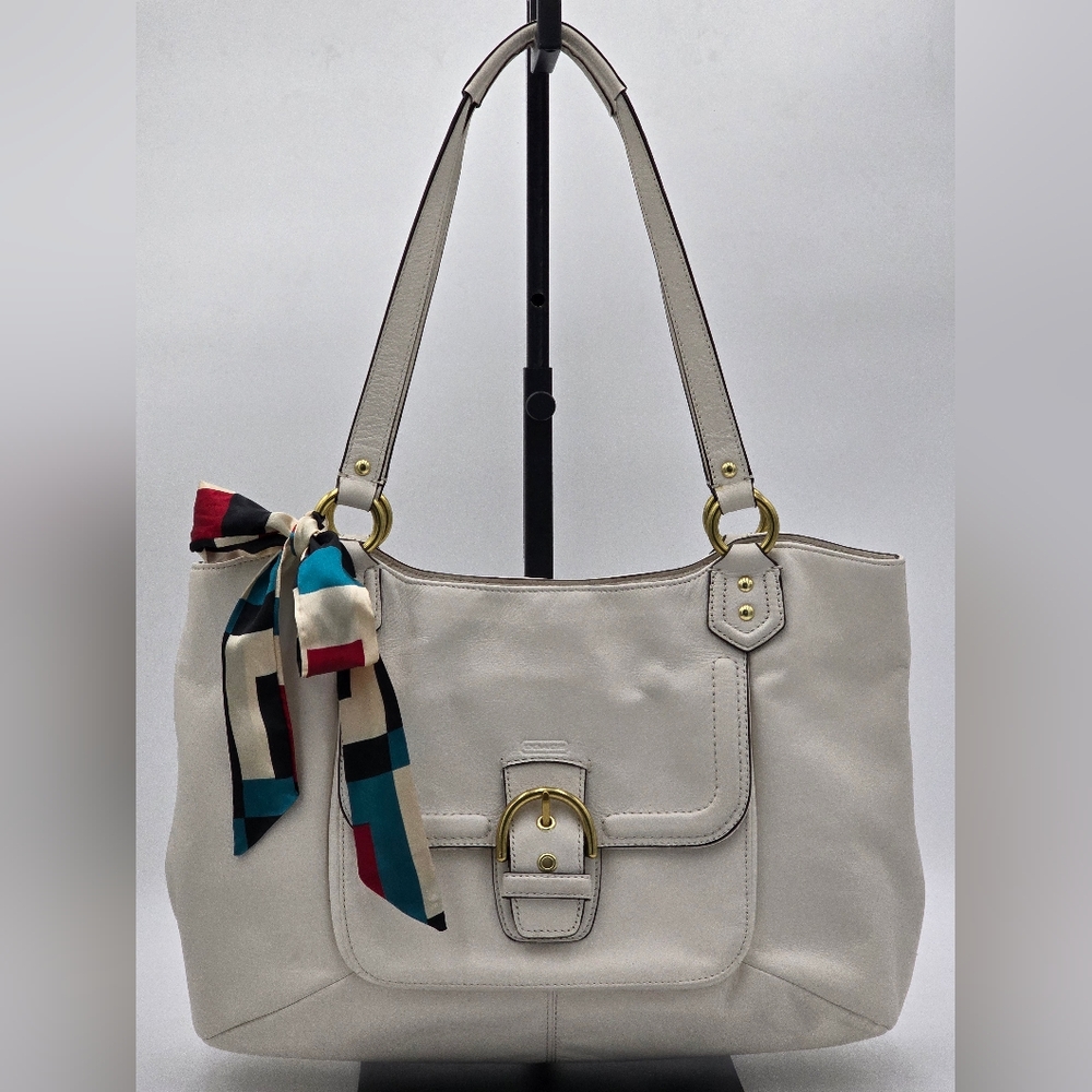 Coach Campbell Carryall, White, EUC
